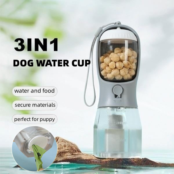 Three-in-one Portable Small Multi-functional Pet Cups  Supplies